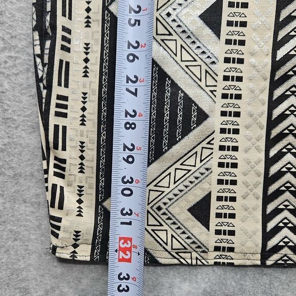 Aztec Print Bodycon Beige and Black Dress - Picture 5 of 7